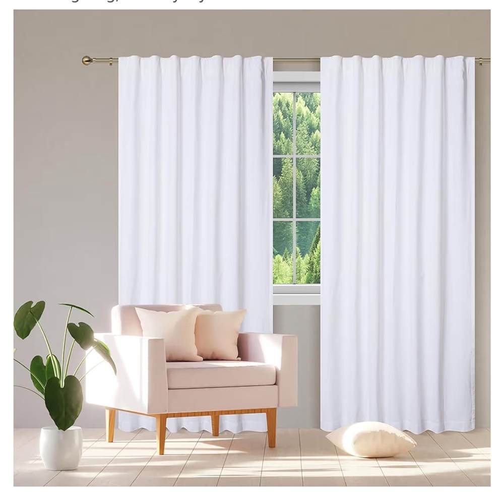 White curtains (4 panels/2 pairs)